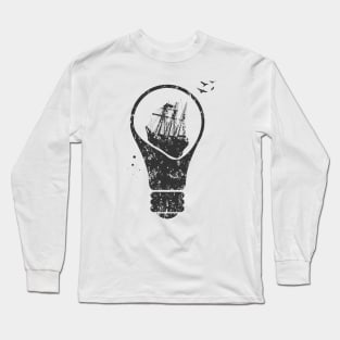 Light Bulb - Sail Ship Long Sleeve T-Shirt